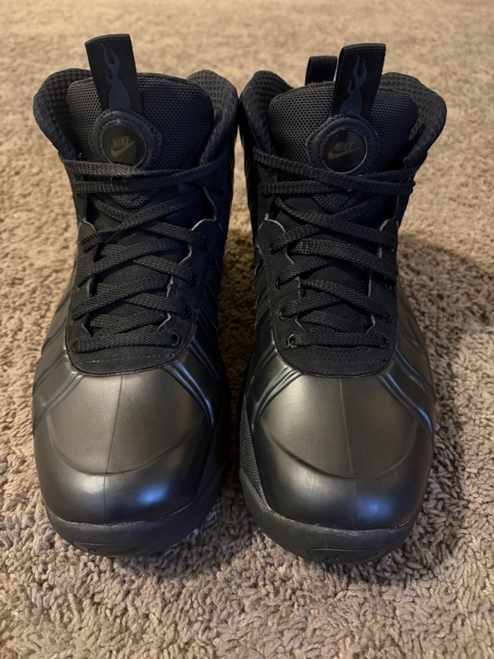 Nike Air Max Posite Bakin Boot in the "Triple Black" colorway